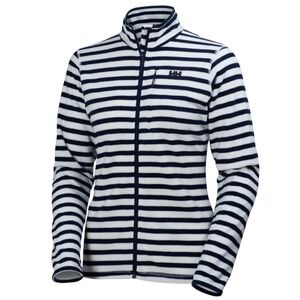 HELLY HANSEN  WOMEN BYKLE GRAPHIC FLEECE STRIPED BLUE AND WHITE - M
